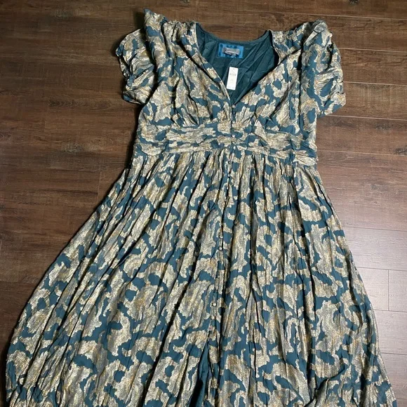 Anthropologie Katerina Button Front Midi Dress.  NWT Plus Size US 26 - Picture 4 of 13